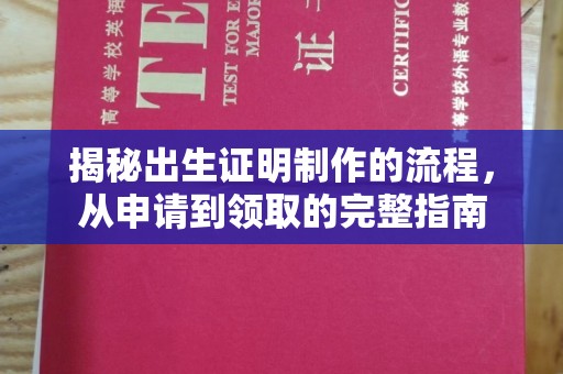 津南揭秘出生证明制作的流程，从申请到领取的完整指南